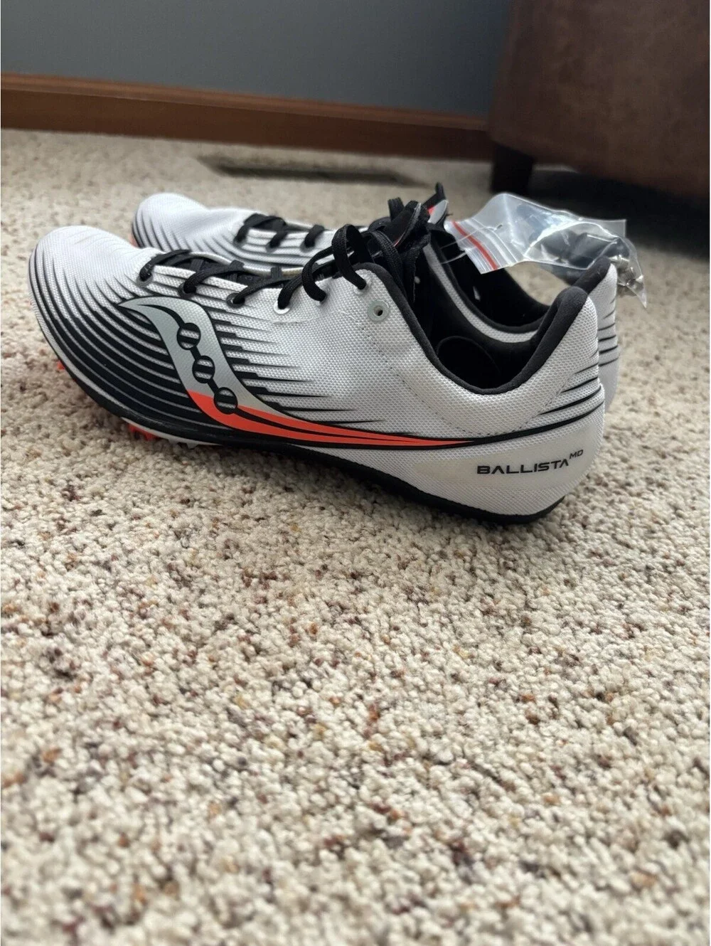Saucony Ballista 2 Men's Track & Field Sprint Spikes Size 9 Black White